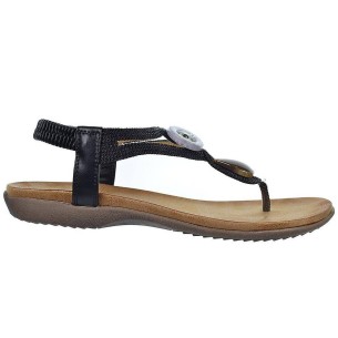 Amarpies Sandalia esclava textil y sintético y talón elástico, plantilla confort y suela de goma muy ligera y flexible. 2