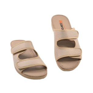 20113  Cm Confort Zapatilla Zueco textil destalonada. PARA PIES DELICADOS . Doble velcro. Plantilla acolchada. Antideslizante. 2