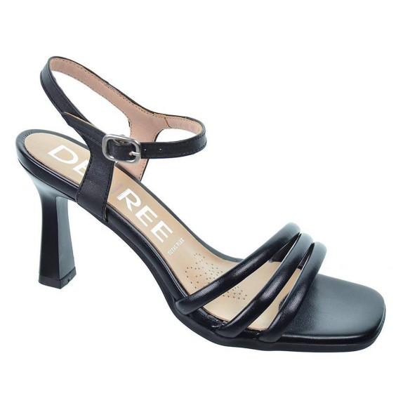 Alexa4 Desireé Sandalia piel con hebilla. acolchada transpirable y ergonómica. Tacón 7´5cm. Antideslizante. eventos y ceremonias