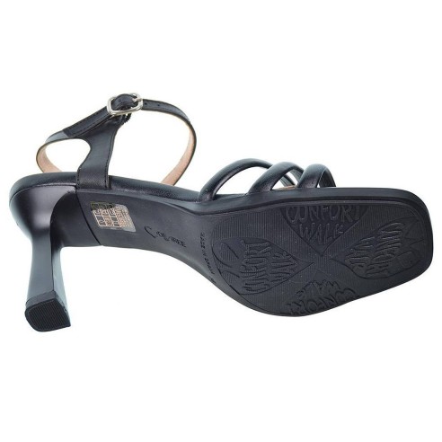 Alexa4 Desireé Sandalia piel con hebilla. acolchada transpirable y ergonómica. Tacón 7´5cm. Antideslizante. eventos y ceremonias