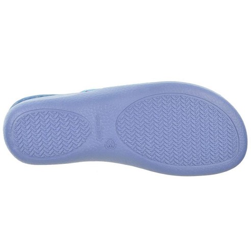 317 Cmconfort Zapatilla textil destalonada con puntera abierta, plantilla textil acolchada. Piso de goma antideslizante.