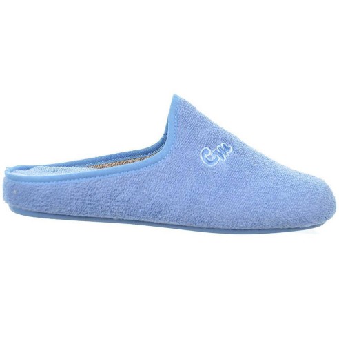 Cmconfort Zapatilla rizo destalonada. Plantilla acolchada. Piso de goma antideslizante. para casa por su comodidad al caminar.