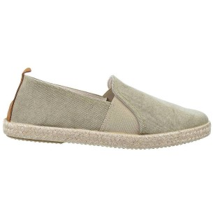 Mediterranea Alpargata lona forro textil y plantilla acolchada. Piso de yute con suela de goma antideslizante.