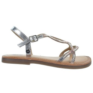 65825 Comal Gioseppo Sandalia piel metalizado. Hebilla. Plantilla piel acolchada. Antideslizante. Eventos y ceremonias.