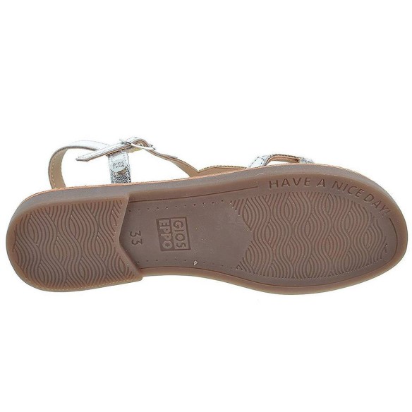 65825 Comal Gioseppo Sandalia piel metalizado. Hebilla. Plantilla piel acolchada. Antideslizante. Eventos y ceremonias.