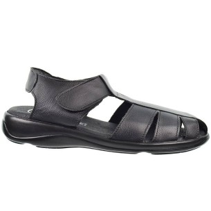 933 Duendy Sandalia piel con cierre en velcro. Plantilla acolchada en piel y suela ligera y flexible.  Para pies delicados.