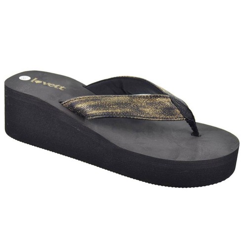 K23072 Kelara Esclava playa textil. Piso de Eva Termoconformada en plataforma con cuña. Ya puedes presumir este verano.