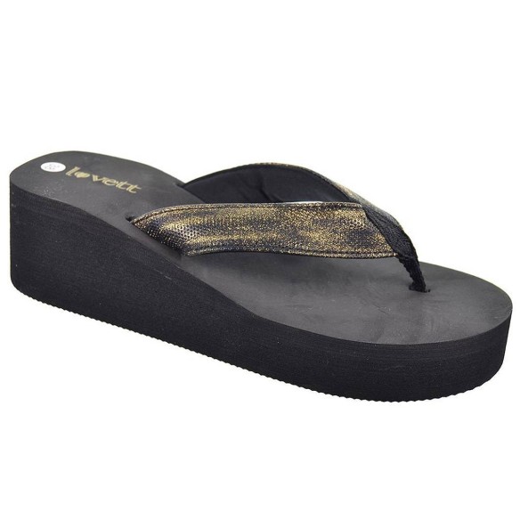 K23072 Kelara Esclava playa textil. Piso de Eva Termoconformada en plataforma con cuña. Ya puedes presumir este verano.