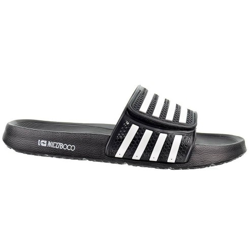 Good Nicoboco Chancla Playa y piscina Zueco con pala de goma perforada y con velcro . Suela de caucho muy ligera y flexible.