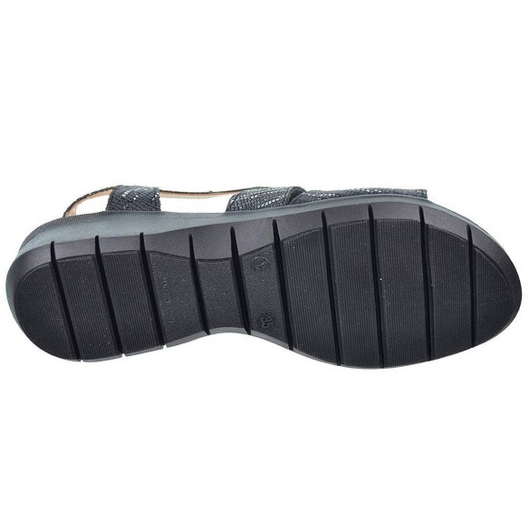 3594 Duendy Sandalia piel con tiras elásticas cruzadas en empeine. Plantilla de piel confort. Antideslizante. Pies delicados