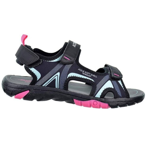 Suyi Nicoboco Sandalia textil doble velcro en empeine y talón. Antideslizante. Estilo trekking, Para playa, piscina o pasear