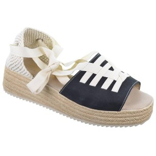 3505 Duendy Sandalia piel nobuck. Ajuste con tiras al tobillo. Plantilla acolchada confortable. Suela en plataforma muy ligera. 2