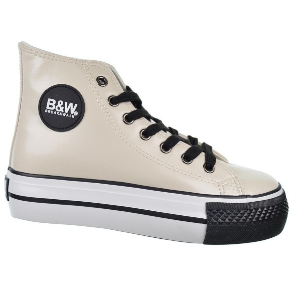 533006 B&W Zapatilla Bota de caña alta. En sintético, forro y plantilla textil. cordones. puntera goma. Antideslizante