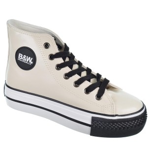 533006 B&W Zapatilla Bota de caña alta. En sintético, forro y plantilla textil. cordones. puntera goma. Antideslizante 2