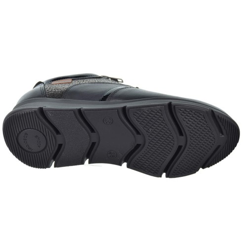 54060 Baerchi Zapato Piel, forro textil acolchado. Plantilla extraíble. Cordones y cremallera. cuña plataforma. Pies delicados