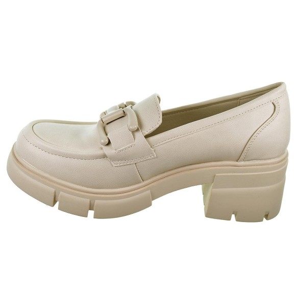 171342 Refresh Zapato Mocasín sintético vegano. Adorno metalizado Forro textil.  plantilla acolchada. antideslizante tacón ancho