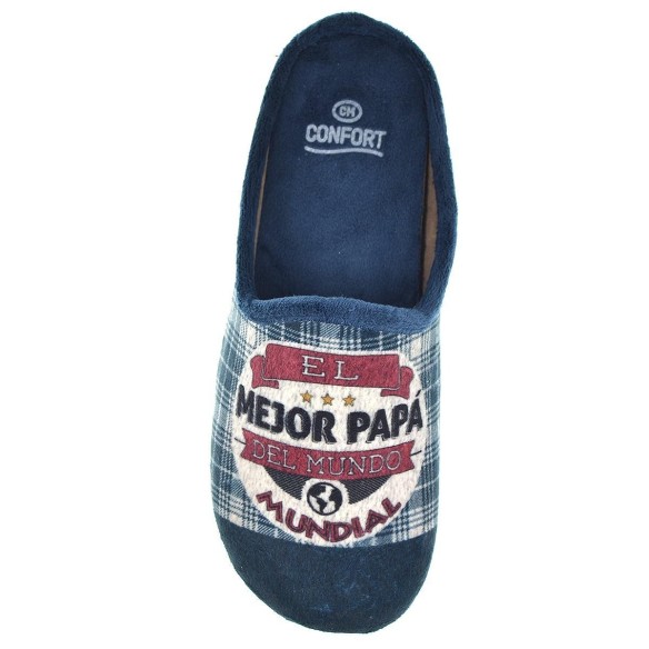 30576 Cmconfort Zapatilla de Casa destalonada en textil. suave, plantilla acolchada extraíble. antideslizante,