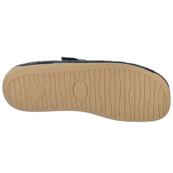 30371 Cmconfort Zapatilla de Casa 
 destalonada en textil. hebilla regulable y plantilla acolchada. antideslizante,