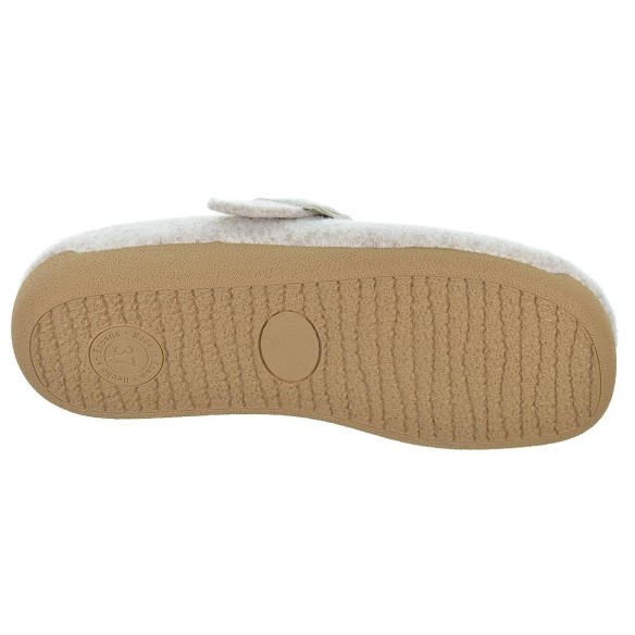 30146 Cmconfort Zapatilla de Casa 
 destalonada en textil. hebilla regulable y plantilla acolchada. antideslizante,