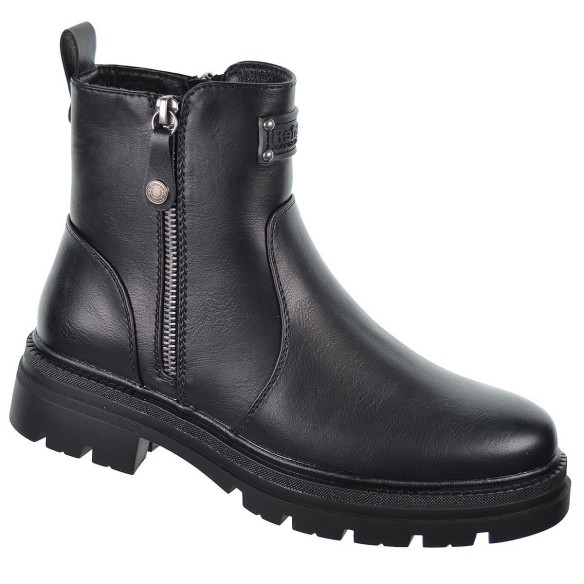 171002 Refresh Botín Sintético vegano. Cremallera decorativa. Forro textil acolchado. Piso grueso goma antideslizante y flexible