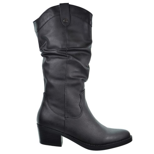 171412 Refresh Botín Cowboy en sintético vegano. Forro textil, con cremallera. Tacón ancho de 5cm de alto y suela antideslizante