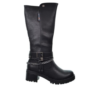 170185 Refresh Bota sintético, forro en textil. Cierre con cremallera interior y detalle con correa y cadena. antideslizante.