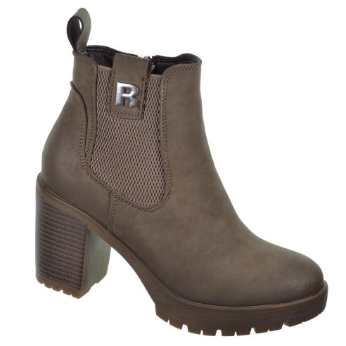 171264 Refresh Botín sintético y textil. Forro cremallera interior y elástico exterior. tacón ancho de 8cm.aprox. antideslizante