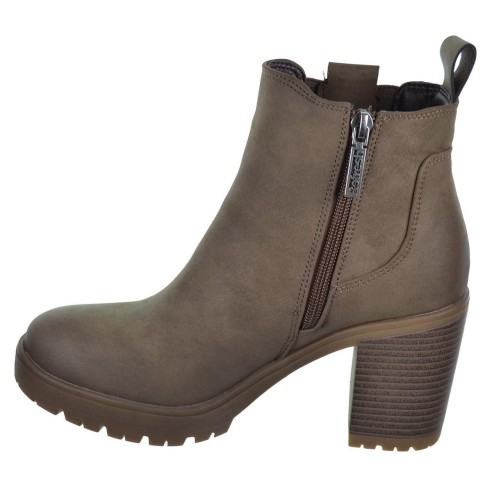 171264 Refresh Botín sintético y textil. Forro cremallera interior y elástico exterior. tacón ancho de 8cm.aprox. antideslizante