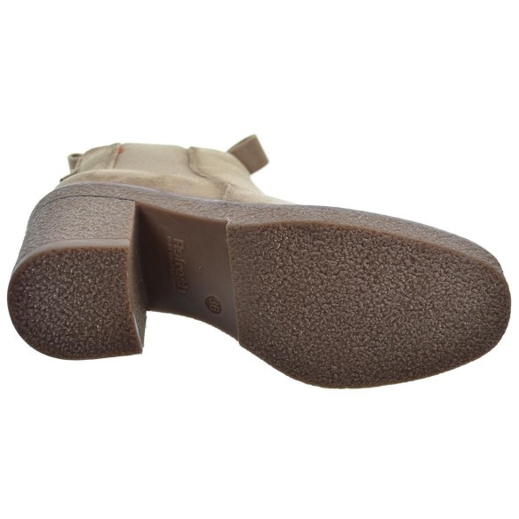 170990 Refresh Botín antelina, forro en textil. cremallera y elástico exterior. Piso de goma tacón ancho de 7cm. antideslizante.