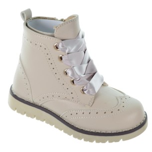 113023 Conguitos Botín sintético. Forro y plantilla textil acolchado. cremallera y cordones . Piso de goma antideslizante. 2