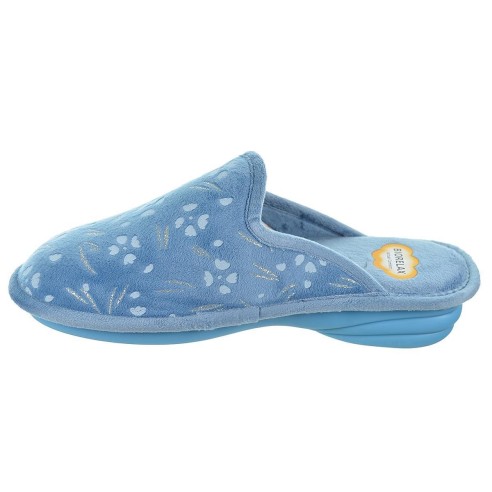 1831 Biorelax Zapatilla de Casa destalonada en textil. Transpirable. Piso de cuña en antideslizante, muy flexible pies delicados