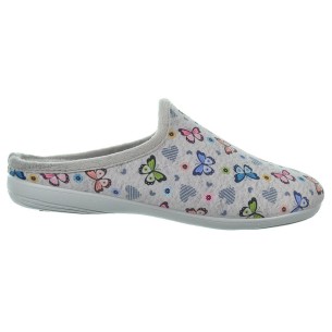 13234 Biorelax Zapatilla de Casa destalonada en textil. suave plantilla extraíble acolchada confort. Antideslizante