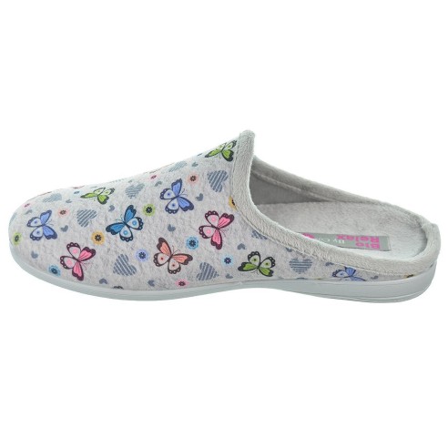 13234 Biorelax Zapatilla de Casa destalonada en textil. suave plantilla extraíble acolchada confort. Antideslizante