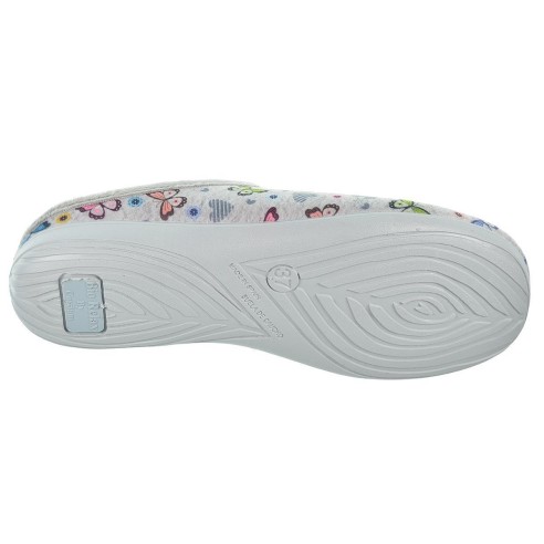 13234 Biorelax Zapatilla de Casa destalonada en textil. suave plantilla extraíble acolchada confort. Antideslizante