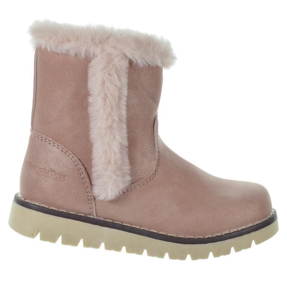 113020 Conguitos Botín sintético. Forro y plantilla textil acolchado. cremallera , pelo decorativo. Piso de goma antideslizante.