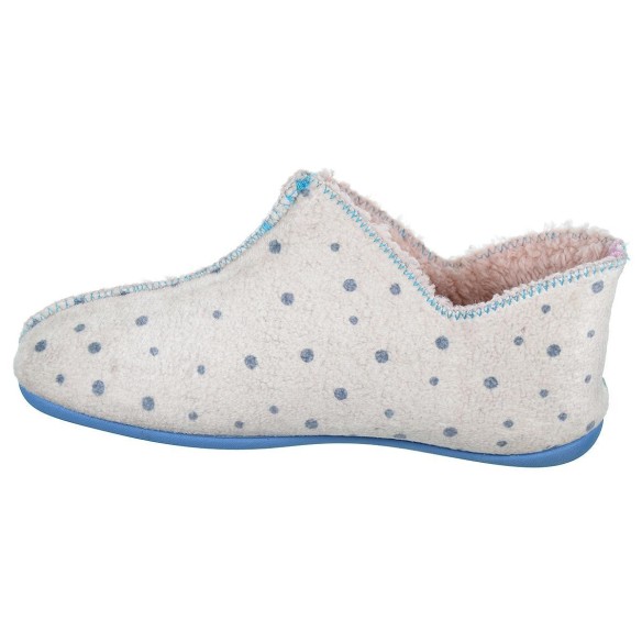 30536 Cmconfort Zapatilla de Casa en textil.  con borreguillo y plantilla extraíble acolchada confort. antideslizante