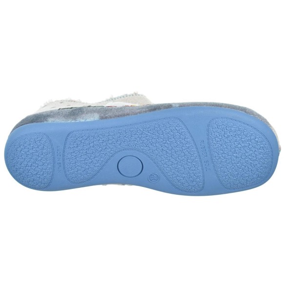 30536 Cmconfort Zapatilla de Casa en textil.  con borreguillo y plantilla extraíble acolchada confort. antideslizante