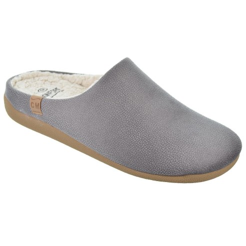 30543 Cmconfort Zapatilla estar por casa. Destalonada en textil suave,  borreguillo y plantilla acolchada.  antideslizante