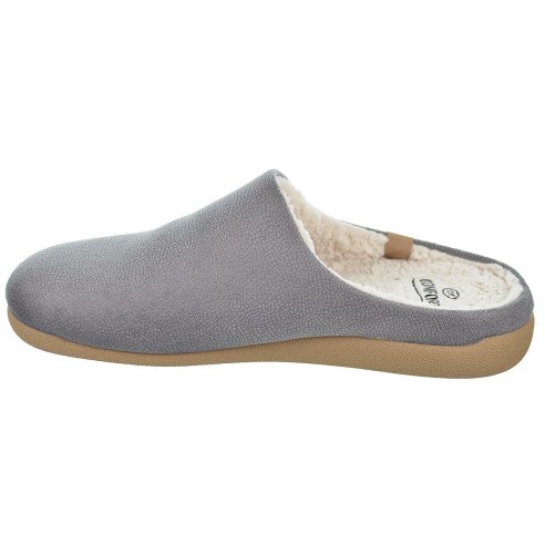 30543 Cmconfort Zapatilla estar por casa. Destalonada en textil suave,  borreguillo y plantilla acolchada.  antideslizante