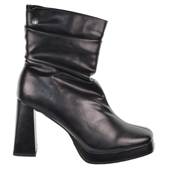 23178 Isteria Botín sintético vegano licra. forro textil acolchado. Piso forrado sintético. plataforma y tacón. Antideslizante.