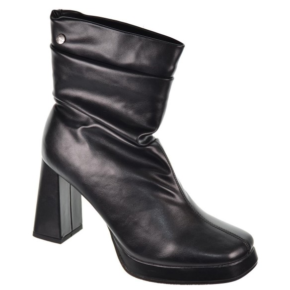 23178 Isteria Botín sintético vegano licra. forro textil acolchado. Piso forrado sintético. plataforma y tacón. Antideslizante.