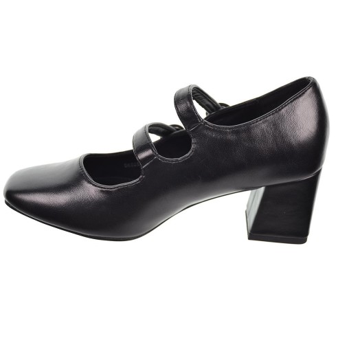 25292 D´Angela Zapato sintético. Con doble correa  y plantilla acolchada. Suela de goma con tacón ancho de 6cm de altura.