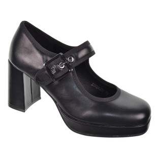 25139 D´Angela Zapato sintético. Con correa y plantilla acolchada. Suela de goma con plataforma y tacón ancho de 8cm de altura. 2