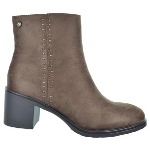 25625 Amarpies Botín en antelina. cremallera . Forro textil acolchado. caucho antideslizante y tacón ancho de 6cm. de altura. 2