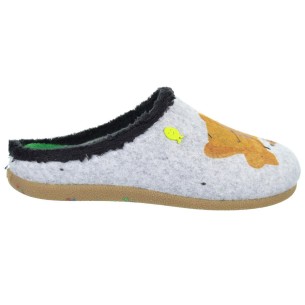 Santry Hot Potatoes Zapatilla Casa Corte estampado de fieltro y planta afelpada. Plantilla extraíble 100% reciclado. Caucho. 2