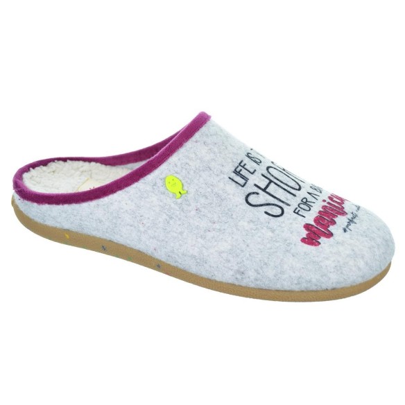 Tuam Hot Potatoes Zapatilla Casa Corte estampado de fieltro y planta afelpada. Plantilla extraíble 100% reciclado. Caucho.