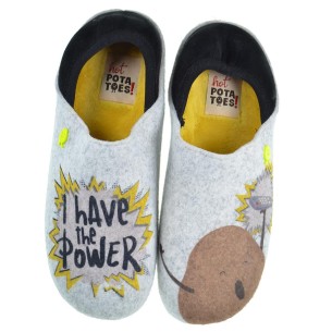 Gaimberg Hot Potatoes Zapatilla Casa Corte estampado de fieltro y planta afelpada. Plantilla extraíble 100% reciclado. Caucho.