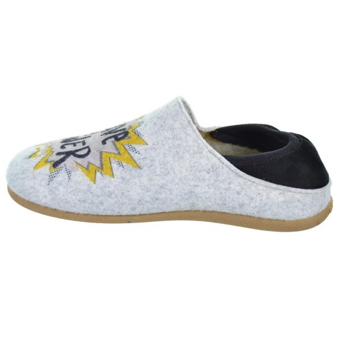 Gaimberg Hot Potatoes Zapatilla Casa Corte estampado de fieltro y planta afelpada. Plantilla extraíble 100% reciclado. Caucho.