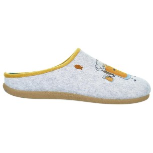 Cratloe Hot Potatoes Zapatilla Casa Corte estampado de fieltro y planta afelpada. Plantilla extraíble 100% reciclado. Caucho. 2