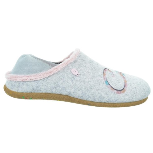 Berwang Hot Potatoes Zapatilla Casa Corte estampado de fieltro y planta afelpada. Plantilla extraíble 100% reciclado. Caucho.